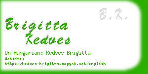 brigitta kedves business card